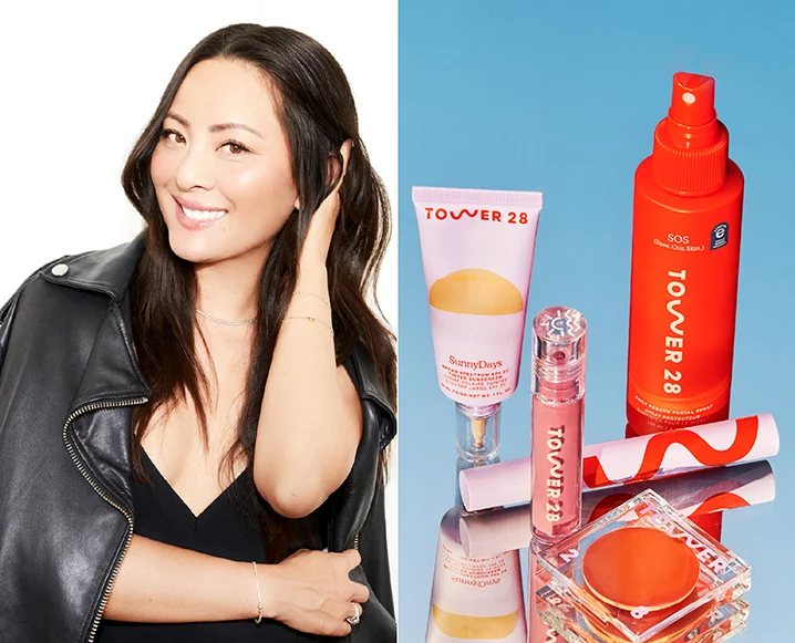 Portrait of Amy Liu, founder of Tower 28, representing inclusive clean beauty.