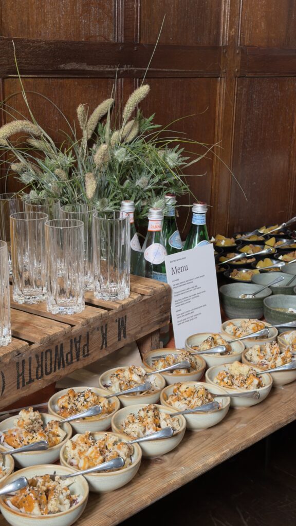 Close-up of bespoke poetry printed on seeded paper at the Liberty London wellness event.