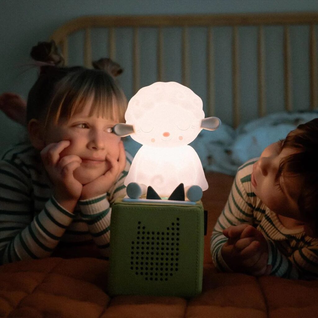 A Tonies Sleep Sheep Night Light designed for a child's room.