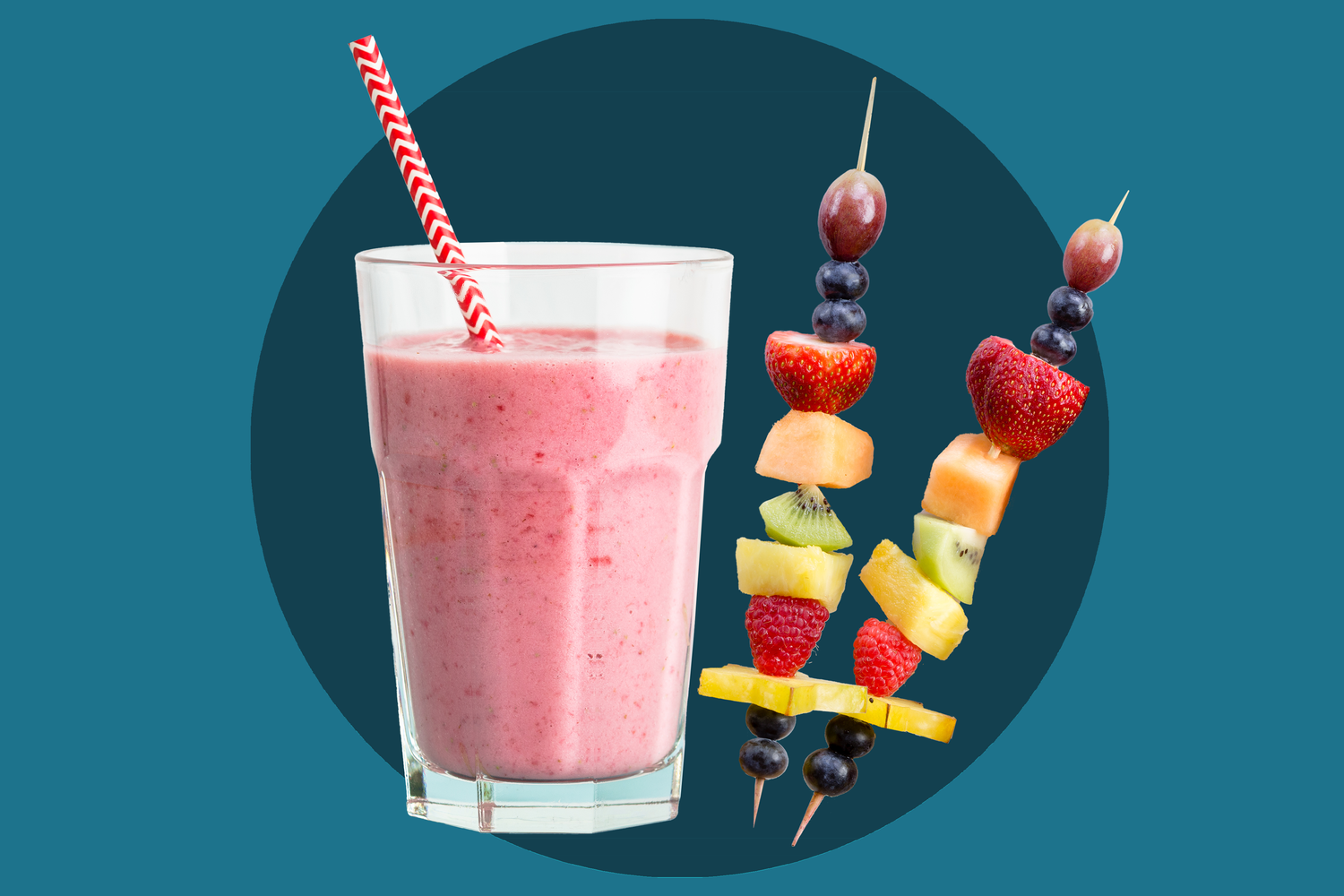 A diverse selection of kid-friendly healthy snacks arranged for easy access.